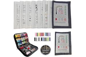 NYRVEXA 2026 New Embroidery Stitch Book Kit,Portable All Scenario Embroidery Stitch Book,Comes with a Complete Toolkit and Instructional Tutorial, Perfect for Beginners and Craft Lovers (1 PCS)