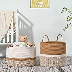 KAKAMAY Large Blanket Basket (20"x13"),Woven