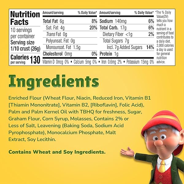 KEEBLER READY CRUST 10-INCH GRAHAM CRACKER PIE CRUST, PREMADE PIE CRUST FOR BAKING AND NO-BAKE, 9 OZ