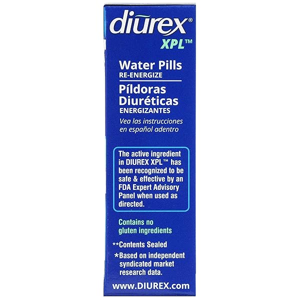 DIUREX XPL RE-ENERGIZING WATER PILLS – RELIEVE BLOATING & FATIGUE – 22 COUNT