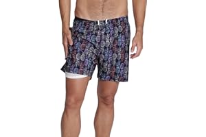 INGEAR Men's Athletic Stretch Workout Shorts Gym Quick Dry Running Trunks Boxer Lining