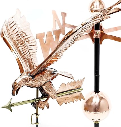 Wiltec Grande Banderuola 3 D Aquila Segnavento In Rame Con Piede Anemoscopio Amazon It Cancelleria E Prodotti Per Ufficio