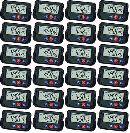 Pappi-Haunt Car Dashboard/Desk Alarm Table Clock with Stopwatch and Flexible Stand for Boys and Girls -Pack of 24