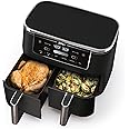 Ninja | Air Fryer | Finish Cooking Multiple Foods at the Same Time | 6-in-1 (Air Fry, Broil, Roast, Keep Warm, Dehydrate, Bake) | Fit up to 8lb Chicken Wings in the two 5 QT Baskets | DZ302