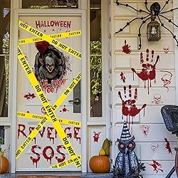1.9inch x 82Feet Halloween Decorations Caution Tape