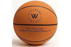WAWAWEWA The Official Silent Basketball Size 7 (29.5") – Indoor Basketball for Quiet Dribbling – Grooved Airless Indoor Training PU Foam Basket Ball – Real Feel Silent Play for All Ages