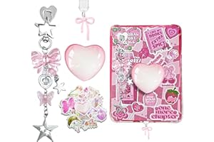 JINGSEN Cute Charms Set for Kindle,Including Dust Plug Charm Type C/USB C,Star Grip Holder,Bling Keychains with Hook,Charms Compatible for Kindle/E-Reader/Phone