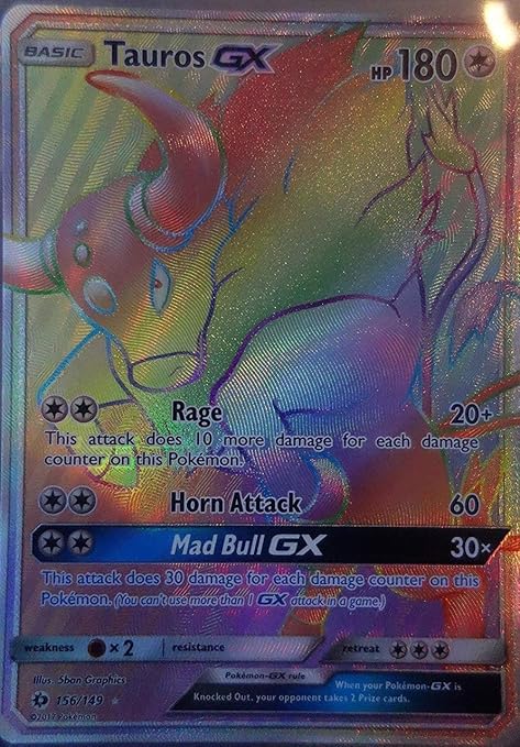 ポケモンカードゲーム 英語版 ケンタロスgx Pokemon Tauros Gx 156 149 Sun Moon Secret Rare トレカ 通販 Amazon