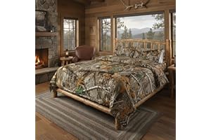 Northwest Realtree Parure de lit Queen size dans un sac, 1 couette, 1 drap-housse, 1 drap plat, 2 taies d'oreiller, toutes sa