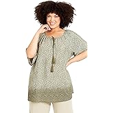 EVANS womens Top Peasant Mdln Bdr