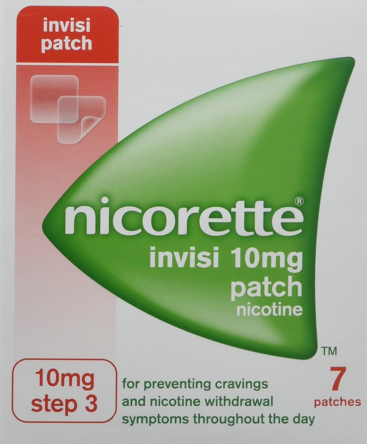 Nicorette InvisiPatch, Step 3, 10 mg, 7 Nicotine Patches (Stop Smoking