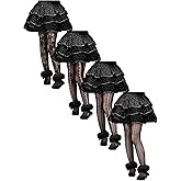 Fourluoo 4 Pairs Spring Girls Lace Tights Fishnet Stockings Toddler Stockings Heart Pattern Dance Pantyhose Summer