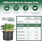 T4U 5-Pack 3 Gallon Fabric Grow Bags Heavy Duty with Handles Nonwoven Planter view 5