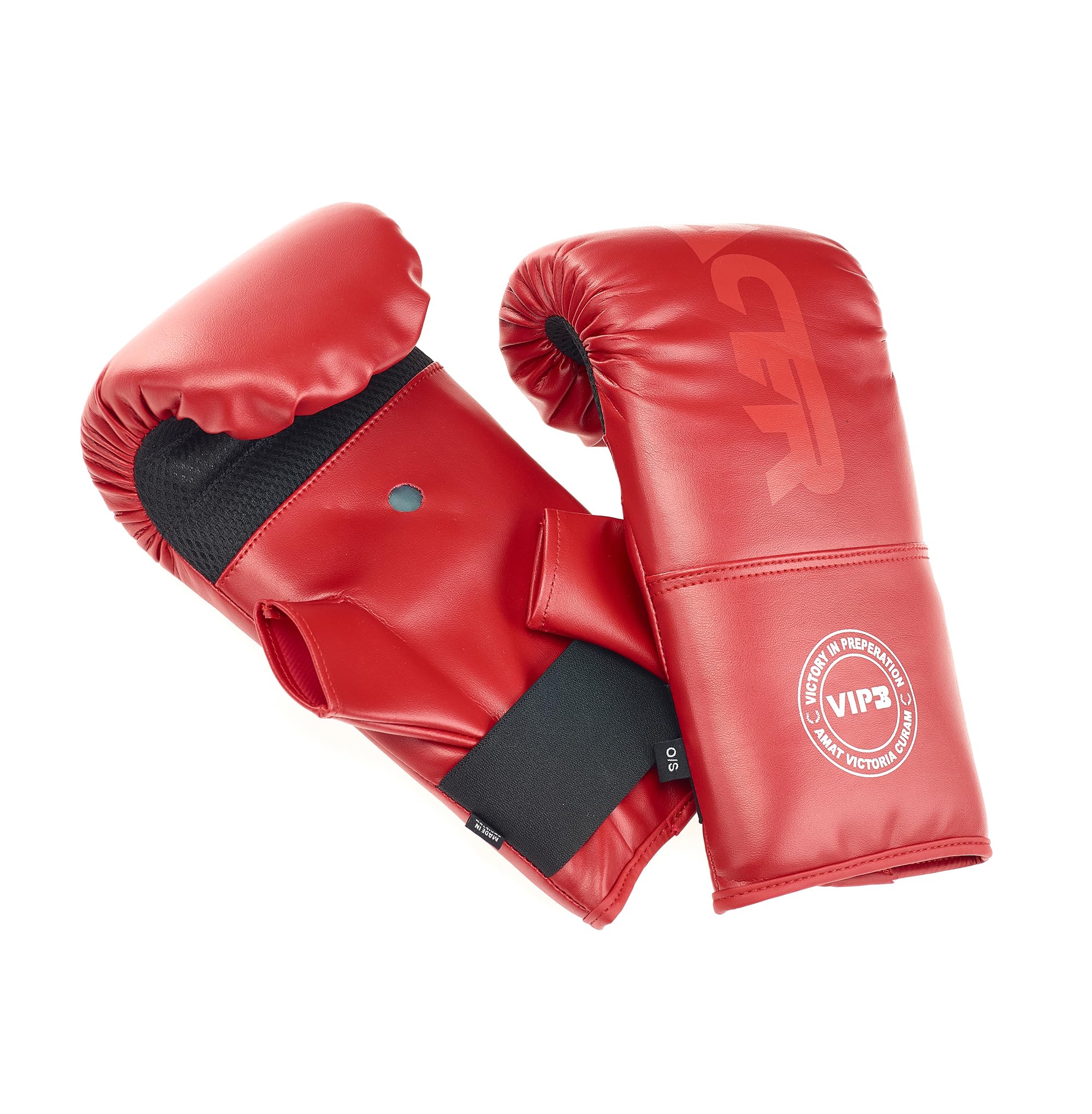 VIP Vital Impact Protection Acer 2 PU Boxing Gloves MMA Martial Arts Fitness Punchbag Bag Mitts, Red/Black