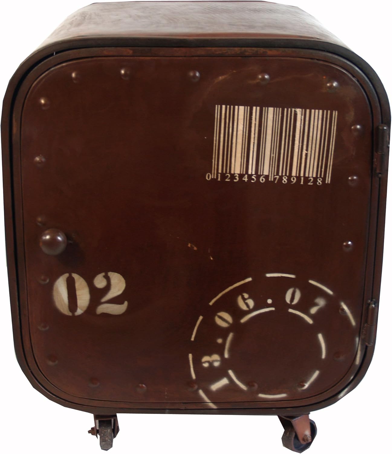 Amazon.de: Guru-Shop Kleiner Metallschrank auf Rädern - Braun