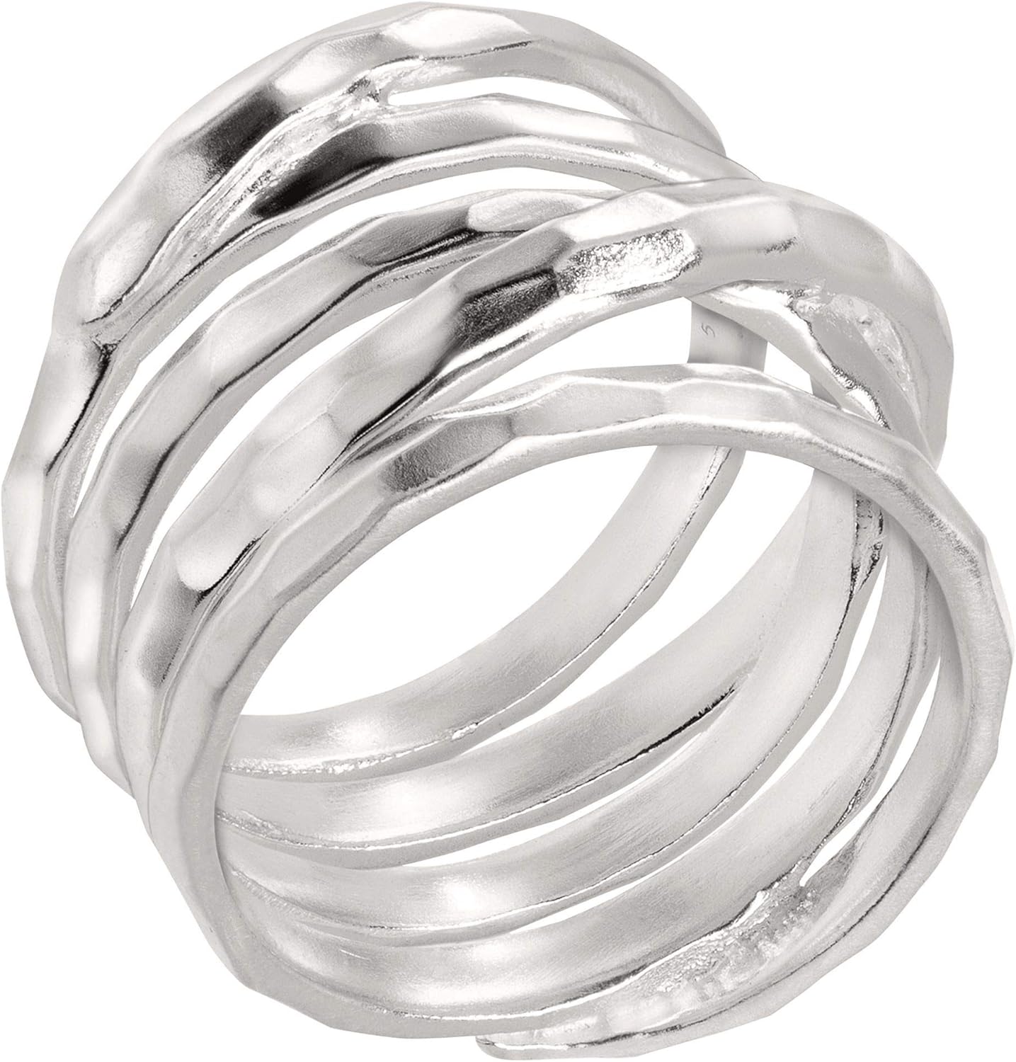 Silpada 'Wrapped Up' Overlapping Textured Wide Band Ring in Sterling Silver: Jewelry