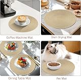 HEYOMART Round Placemats Set of 6 38cm Glitter Braided Woven Heat Resistant view 5