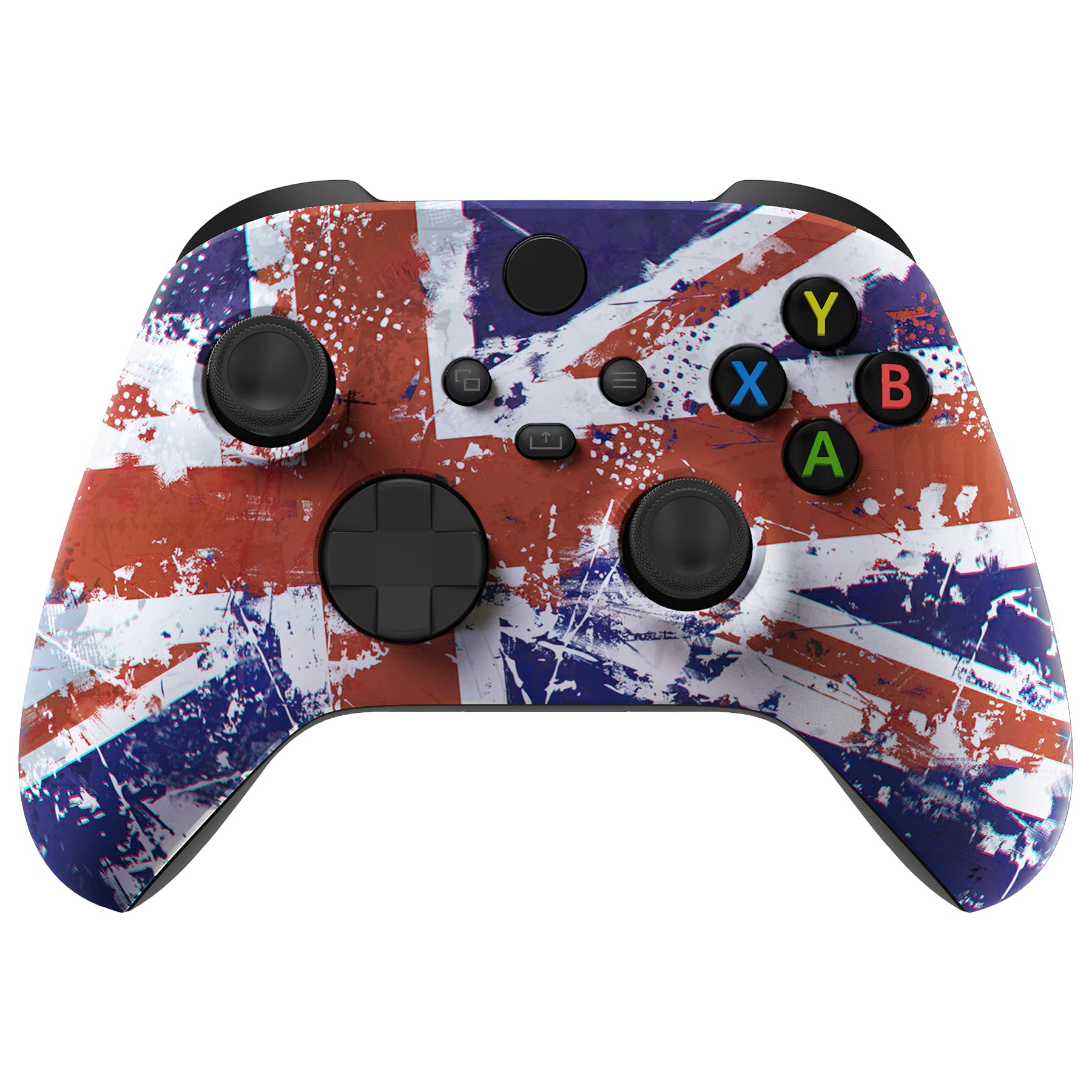 eXtremeRate Replacement Shell for Xbox Series X & S Controller - Unleash Your Style - Impression UK Flag Custom Acessories Front Housing Cover for Xbox Core Controller Wireless [Control NOT Included]