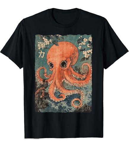 Amazon.com: Japanese Octopus Harajuku Anime Manga Y2K Streetwear