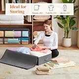 Lifewit 90L Under Bed Storage Bags 3 Pack Foldable with Front Window Grey view 4