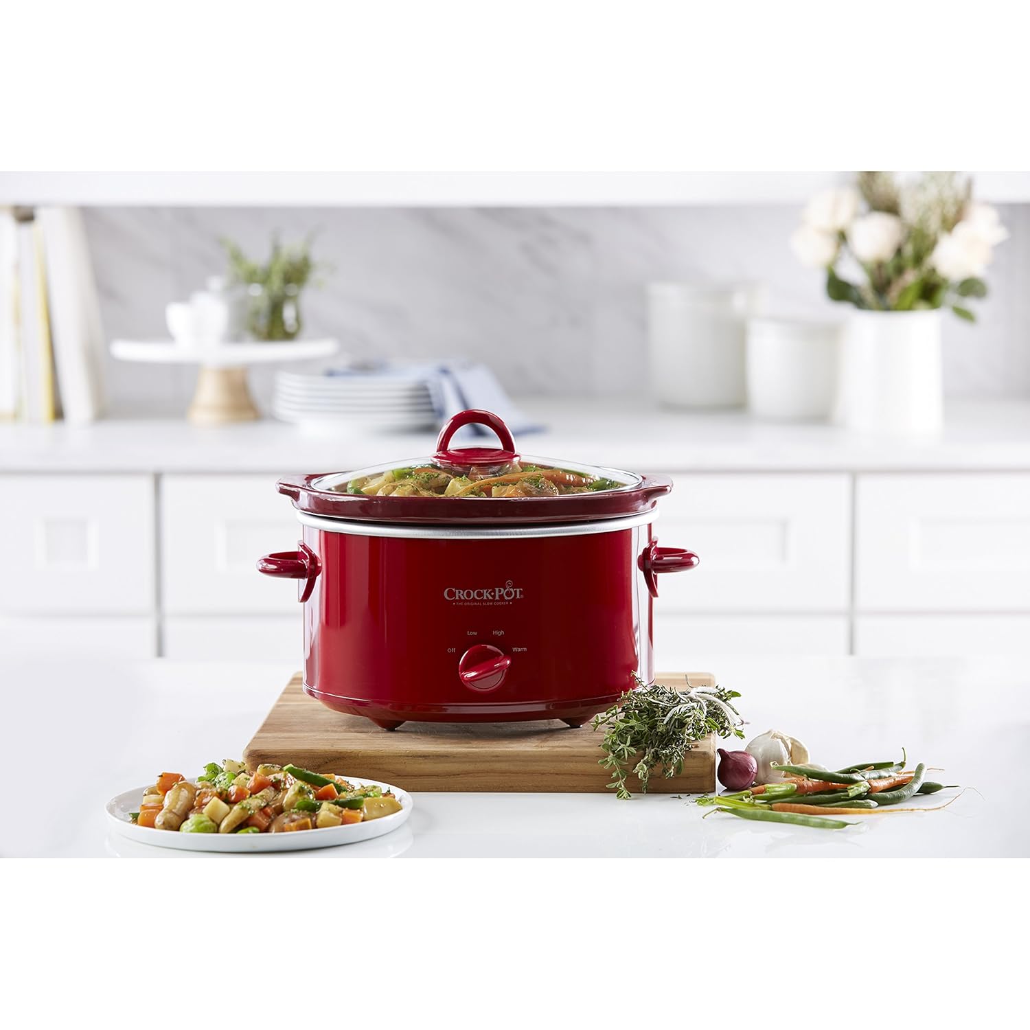 CrockPot SCV401TR 4Quart Manual Slow Cooker, Red 48894677182 eBay