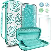 TIKOdirect Carrying Case for Switch lite, Shockproof Portable Travel Bag with Glitter Galaxy case, Screen Protectors and Cute