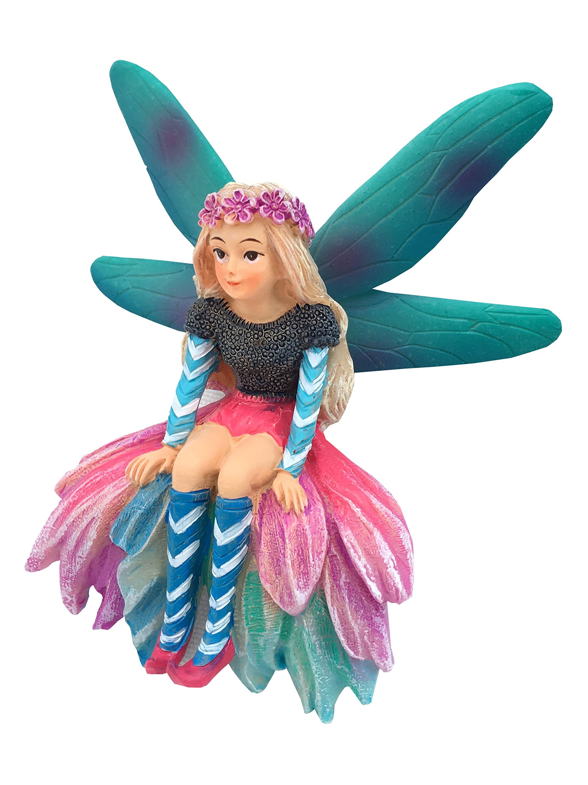 GlitZGlam Katrina the Garden Fairy – a Miniature Fairy Statue for Your Fairy Garden and Miniature Figurines
