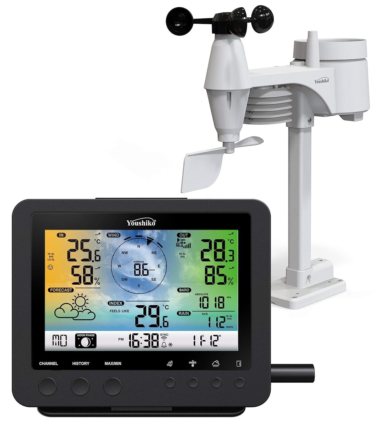 Youshiko Weather Station (Premium Quality/Official UK Version) WiFi