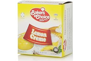 BAKER'S CHOICE Lemon Pie Filling, 12 oz - Lemon Cake Filling Cream - Pastry Filling Cake Donut and Dessert Topping and Spread - Kosher - by Bakers Choice
