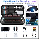 daydayup Switch 2 Carry Case with 24 Game Cartridges Protective Shell Black view 5