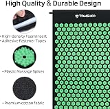 TOMSHOO Acupressure Mat and Pillow 2 Massage Balls Travel Bag Green view 2