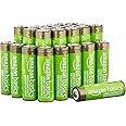 �鶹�� Basics 24-Pack Rechargeable AA NiMH High-Capacity Batteries, 2400 mAh, Recharge up to 400x Times, Pre-Charged