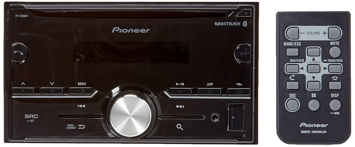 Pioneer FH-S500BT Double DIN CD Receiver with Improved Pioneer ARC App Compatibility, MIXTRAX, Built-in Bluetooth FHS500BT