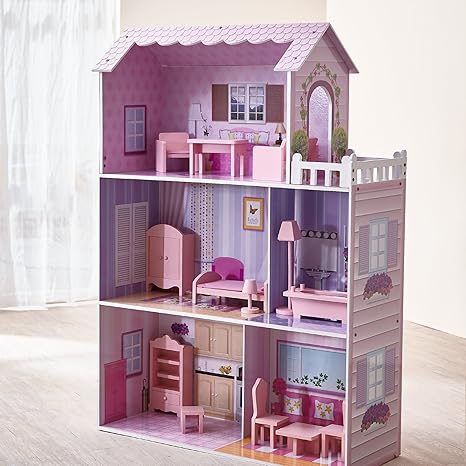 teamson kids hand carry fairy doll house with 7 accessories