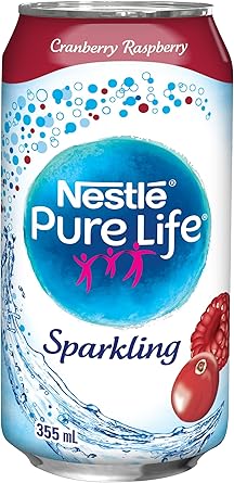 Nestle Pure Life Sparkling Cranberry Raspberry Cans 355ml 24 Count Amazon Ca Grocery