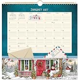 2027 Calendar - 2027 Wall Calendar with Pockets, Jan. 2027-Dec. 2027 | 12&rdquo;X12&rdquo;, 2027 Wall Calendar with Ample Ruled Space, Holidays, 2-Sided Pockets, Twin-wire Binding - 12 Pastoral Scenic
