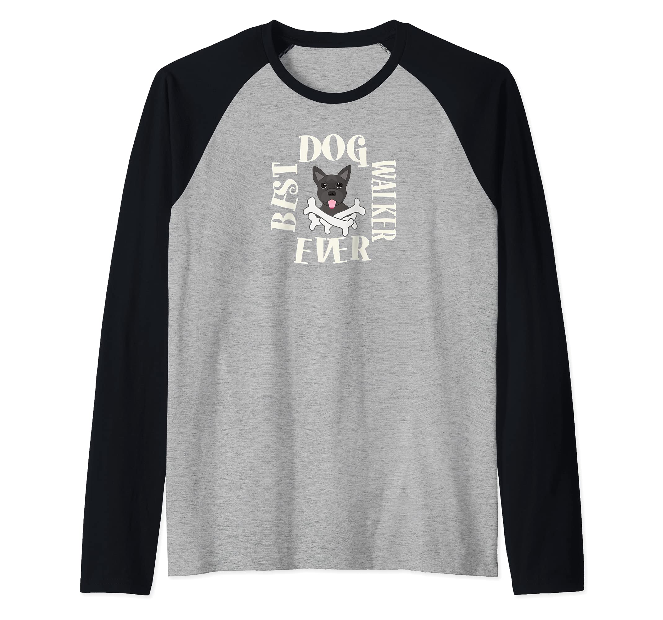 Best Dog Walker Ever with Puppy Dog Raglan Baseball Tee