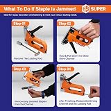 HS Super 3-in-1 Heavy Duty Staple Gun with Remover and 2250 Staples view 5