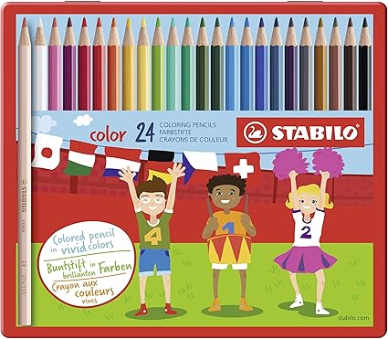 Stabilo Color Boite Metal De 24 Crayons De Couleurs Amazon Fr Fournitures De Bureau