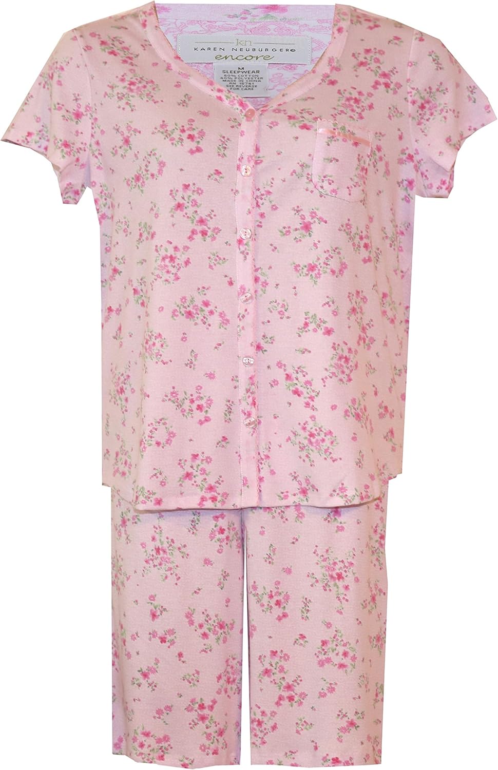 Karen Neuburger Women s Plus Size Long Sleeve Minky Fleece Pajama Set PJ with Socks, Plaid SKI 