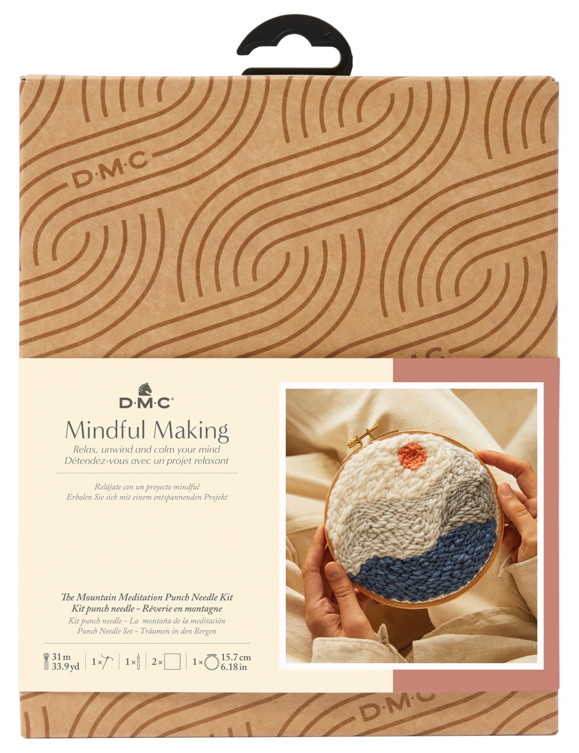 DMC Mindful Making Mountain Meditation Punch Needle Kit, Various, One Size, PN001K