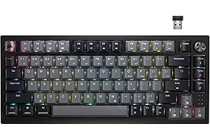 Corsair K65 Plus Wireless 75% RGB Mechanical Gaming Keyboard – Pre-Lubricated MLX Red Linear Switches – PBT Dye-Sub Keycaps – PC, Mac, PS5, PS4, Xbox, iPad – QWERTY NA – Black/Gray