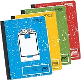 K-2 Primary Composition Full-Page &frac12;&rdquo; Ruled, 7.5&rdquo;x9.75&rdquo; 100 Eco Sheets | Practice Tracing Letters Add-On, Responsibly Sourced Paper, Sturdy Cardstock Covers &ndash; No Plastic Used, 4-Pack