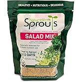 Nature Jims Sprouts Salad Sprout Mix - Organic Salad Mix for Growing - Non-GMO Microgreen Seeds - Healthy Broccoli, Alfalfa, 
