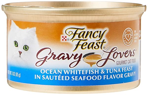FANCY FEAST GRAVY LOVERS OCEAN WHITEFISH & TUNA FEAST GOURMET CAT FOOD