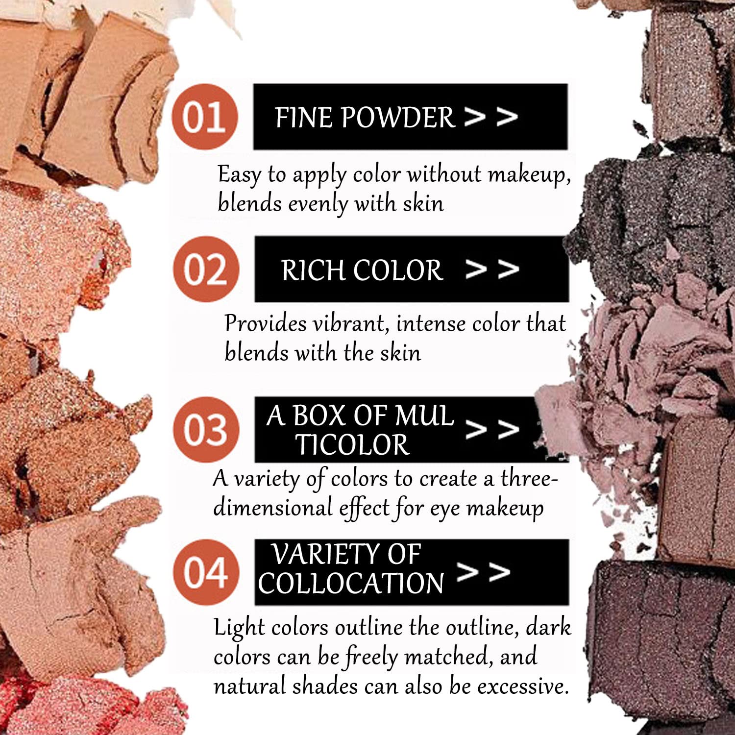2 Pack 12 Colors Makeup Eyeshadow Palette,Nude Matte Smokey Shimmer Glitter Eye Shadow Palette,Blendable Rich Colors,Waterproof Professional Beauty Palette Kit with Double-Ended Makeup Brush(2 PCS)