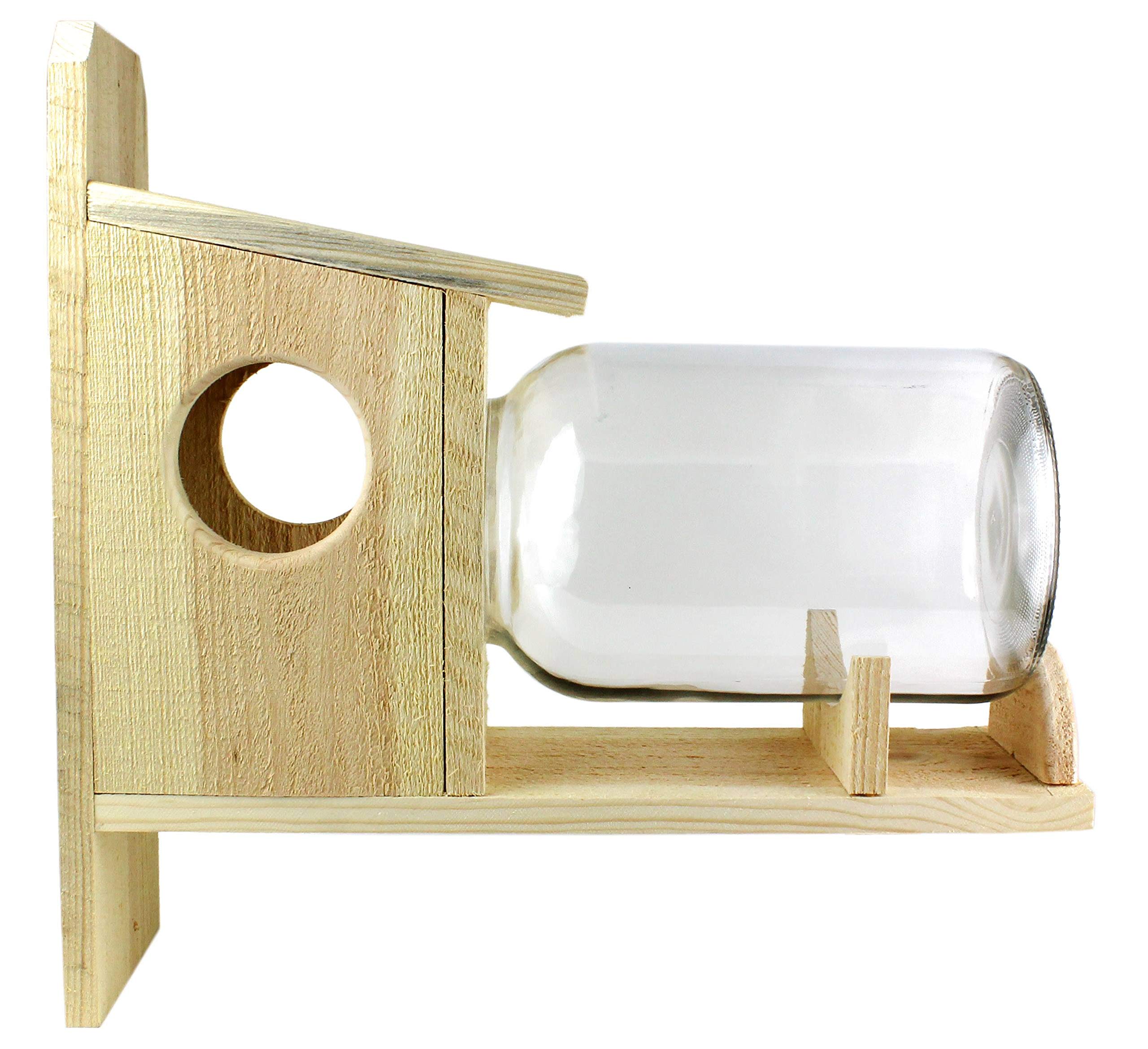 Uncle Dunkels Backyard Squirrel Feeder, One Gallon Glass Jar
