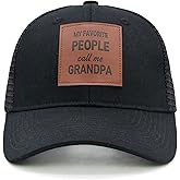 LUDUEIKSW Dad Trucker Hat for Men, My Favorite People Call Me Grandpa Papa Gifts for Father's Day Birthday from Grandkids