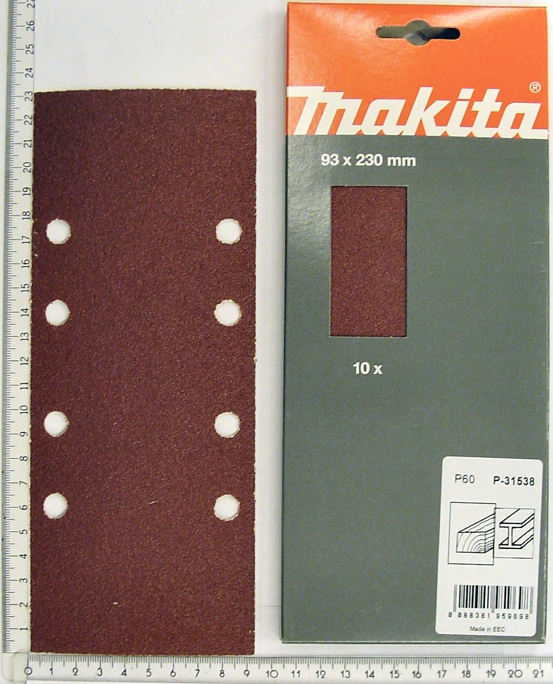 Makita P-31843 Orbital Sanding Sheets - Red, Korn 60 - Image 4