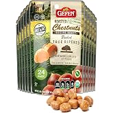 Gefen Organic Whole Peeled and Roasted Chestnuts, 3oz (24 Pack) | Chestnuts Peeled and Ready to Eat | Great for Cooking & Bak